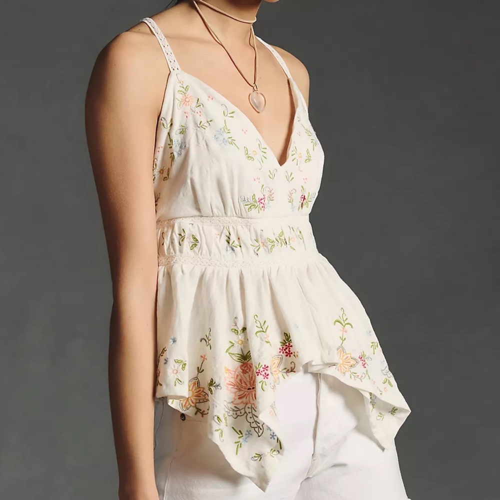 ANTHRO EMBROIDERED TOP (L)